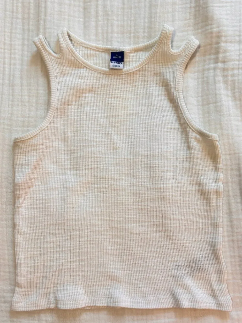 White Old Navy Girls Cutout Tank